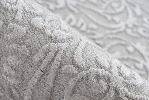 Pierre Cardin - Triomphe 500 Silver Rug with Centre Medallion - ADORE RUGS and FLOORING